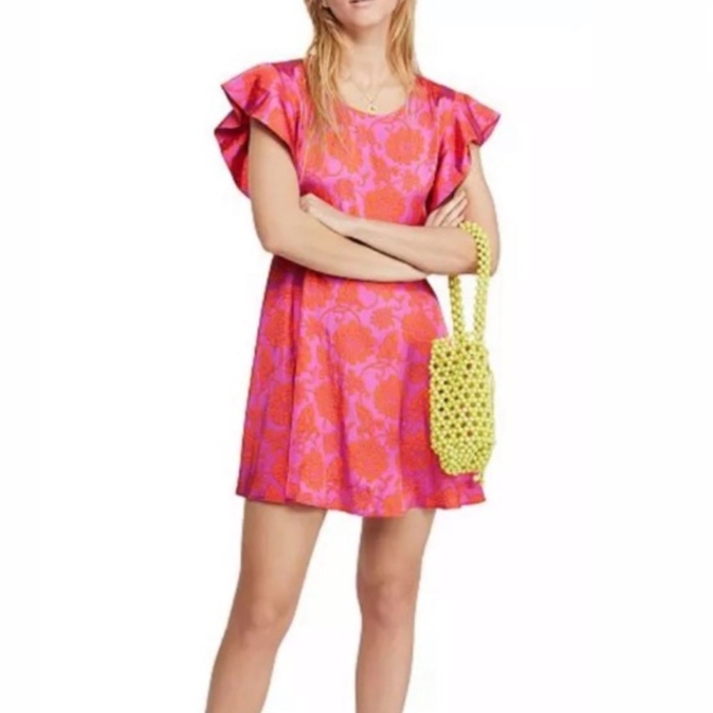 Free People Electric Posie Mini Dress sz 4